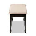 thumbnail image 4 of Skyline Decor Sand Fabric Upholstered and Dark Brown Finished Wood Dining Bench, 4 of 7