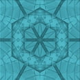 thumbnail image 1 of Ahgly Company Machine Washable Indoor Square Transitional Bright Turquoise Blue Area Rugs, 4' Square, 1 of 7