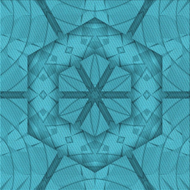 Ahgly Company Machine Washable Indoor Square Transitional Bright Turquoise Blue Area Rugs, 6' Square