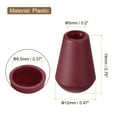 thumbnail image 2 of Unique Bargains 20Pack Plastic Cord Lock Bell End Stopper Cord End Lock Rope Fastener, Dark Red, 2 of 5