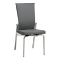 thumbnail image 1 of Chintaly Imports Molly Chaise d'Appoint Motion-Back en Acier/pu Gris (Lot de 2), 1 of 3