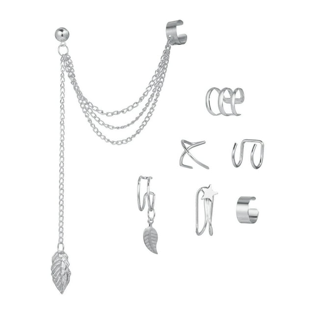 Pendientes con clip jinwen para mujer decoración bohemia 7 piezas