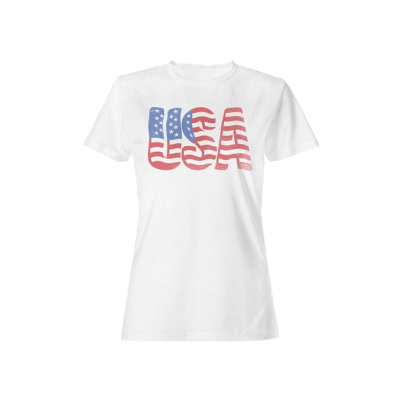 USA Flag Graphic Design Women's T-shirt