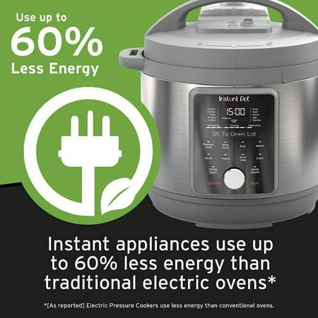 Instant Pot - 6QT Duo Plus Multi-Use Pressure Cooker with Whisper-Quiet Steam Release - Gray