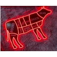 thumbnail image 3 of Glowneon Beef Butcher Neon Sign, Steak BBQ Restaurant Led Light Decor, 3 of 4