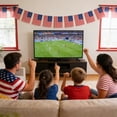 thumbnail image 5 of 196 Inch USA Bunting Flags Set of 20, 5.5x8.3 Inch Each Nylon Flag Garland for Football Matches Viewing, Fan Themed Party Bar Atmosphere Decoration, 5 of 6