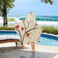 thumbnail image 3 of Yayeee Kids Hooded Towels Toddler Soft Absorbent Beach Bathing Wrap 50" x 23.5", Red Floral Pattern, 3 of 5