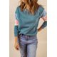 thumbnail image 4 of ABPHQTO Sudadera de mujer de manga larga con bloques de color azul, 4 of 5