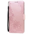 thumbnail image 2 of Nalacover Wallet For Samsung Galaxy A53 5G Case,Stylish Full Protection Embossed Lotus Pattern PU Leather Flip Kickstand Card Slots Shockproof Magnetic Cover with Wrist Strap.Rosegold, 2 of 12