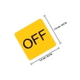 thumbnail image 2 of HINTRMENT 12Set Switch Stickers Yellow Black Square PVC Adhesive for Device Identification 0.6x0.6in, 2 of 8
