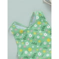thumbnail image 5 of FEORJGP Kids Little Girl's One-piece Swimsuits 1T-6T Toddler Baby Sleeveless Jumpsuits Floral Round Neck Swimwear 3D Bow Rompers Toddler Fashion Cute Bathing Suit Beachwear for Summer Vacation, 5 of 6