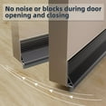 thumbnail image 5 of 39"Door Sweep for Bottom of Door with Brush,Silicone Under Door Draft Stopper Reduce Noise,Adhesive Door Gap Filler Bottom for Exterior & Interior Doors Blocker Dust Cold Air,Black, 5 of 7