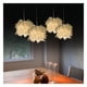 thumbnail image 4 of Lámpara colgante de techo con plumas, diseño moderno de lámpara de techo con pantalla de plumas blancas para dormitorio, sala de estar, comedor, restaurante, decoración, 4 of 5