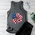 thumbnail image 4 of Aloohaidyvio American Flag Tank Tops Women Patriotic Shirt 4th of July Top Stars Stripes Print Sleeveless T-Shirt USA Flag Tee Tops, 4 of 5