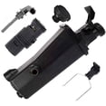 thumbnail image 2 of KARPAL Radiator Coolant Recovery Expansion Overflow Tank Reservoir + Sensor + Cap + Clip + Thermostat Compatible With E46 E83 E53 323i X3, 2 of 4