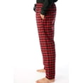 thumbnail image 2 of #followme Men's Flannel Pajamas - Plaid Pajama Pants for Men - Lounge & Sleep PJ Bottoms (Red & Black Plaid, X-Large), 2 of 3