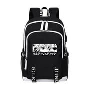 SHIYAO Anime Hunter X Hunter Cosplay Bookbag Daypack Backpack School Bag with USB Charging Port(Black 4)