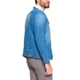 thumbnail image 3 of Red Label Men’s Classic Sherpa Lined Cotton Denim Jean Button Up Trucker Jacket (Dark Blue, 2XL), 3 of 4