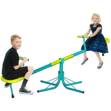 GIKPAL Kids Seesaw, Sit and Spin Teeter Totter, Heavy Duty Upgraded Model, 360 Degrees Rotation Teeter-Totter for Kid, Backyard Playground Outdoor Seesaw