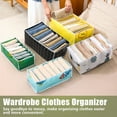 thumbnail image 3 of 4PCS Wardrobe Clothes Organizer 7 Grids, Closet Organizers and Storage Baskets, Clothing Storage Bins,Washable Foldable Drawer Clothes Compartment Storage Box for Bedroom Dorm Room, 3 of 16