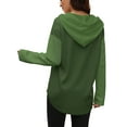 thumbnail image 3 of MOSHU Oversize Hoodies for Women Loose Fit Drawstring Hooded Womens Sweatshirts Button Down Shacket Jackets with Pocket, 3 of 7