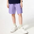 thumbnail image 2 of Guluxicc Kids Boys Athletic Shorts Elastic Waist Summer Solid Color Moisture Wicking Drying Shorts for Casual Activities, 2 of 8