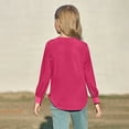 thumbnail image 4 of Girls Oversized Tshirts Kids Long Sleeve Crewneck Shirts Fall Tops Tees, 4 of 4