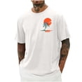 thumbnail image 2 of Kalauyu Round Neck Graphic Tees for Men Summer Short Sleeve T-Shirt Basis Tops Shirt Men's Crewneck Summer Beach Hawaiian Shirts, 2 of 6