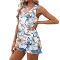 thumbnail image 5 of JTZGDY Boho Tank Tops for Women Cute Floral Printed Summer Sleeveless V Neck Camisole Vest Loose Fit Casual Side Slit Tunic Blouse Fashion Outfit Clothes Light Blue#02 XL, 5 of 9