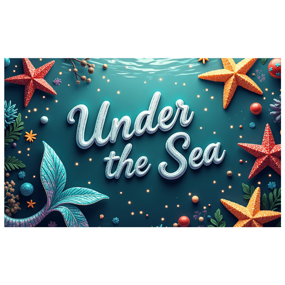 LUUFILx Under the Sea Nautical Themed Backdrop Banner Party Supplies Photography Props Ocean Birthday Decoration Baby Shower Background Underwater Event Decor
