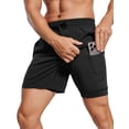 thumbnail image 1 of Shorts CRZ YOGA para Hombre 2 en 1 Secado Rápido 5" con Forro Negro Talle S, 1 of 6
