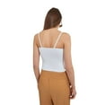 thumbnail image 2 of Ambar Women's Basic Plain Top With Thin Straps, White,S - US, 2 of 4