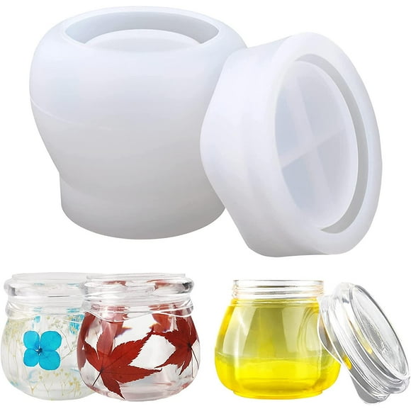 Bottle Resin Mold, Pudding Jars Silicone Resin Mold, Resin
