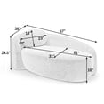 thumbnail image 7 of Modern Oval Single Lazy Sofa Chair with Integrated Backrest, Side Armrest & Pillow, Compact Space-Saving Lounge Chair for Living Room, Bedroom, Beige, 7 of 7