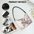 thumbnail image 6 of Kuiaobaty Giraffe Rose Print Shoulder Purse for Women Cute Vegan Leather Underarm Sling Bag with Zipper Closure Durable Small Hobo Purse Tote for Travel & Work Pink, 6 of 7