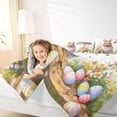 thumbnail image 3 of Erosebridal Colorful Easter Eggs Kids Twin Comforter Sets,Rustic Farm Animal Bunny Multicolor Flowers Bedding Set For Girls Reversible 2 Pieces, 3 of 7