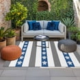 thumbnail image 2 of Grey Blue Sea Turtle Outdoor Rug for Patio/Deck/Porch, Non-Slip Large Area Rug 5 x 7 Ft, Coastal Stripe Summer Ocean Nautical Indoor Outdoor Rugs Washable Area Rugs, Camping Rug Carpet Runner, 2 of 8