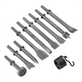 thumbnail image 1 of Juego de 10 Cinceles para Martillo Neumático de Aire, de Acero Al Carbono de Alta Resistencia, con Vástago de 0,401 Pulgadas., 1 of 5