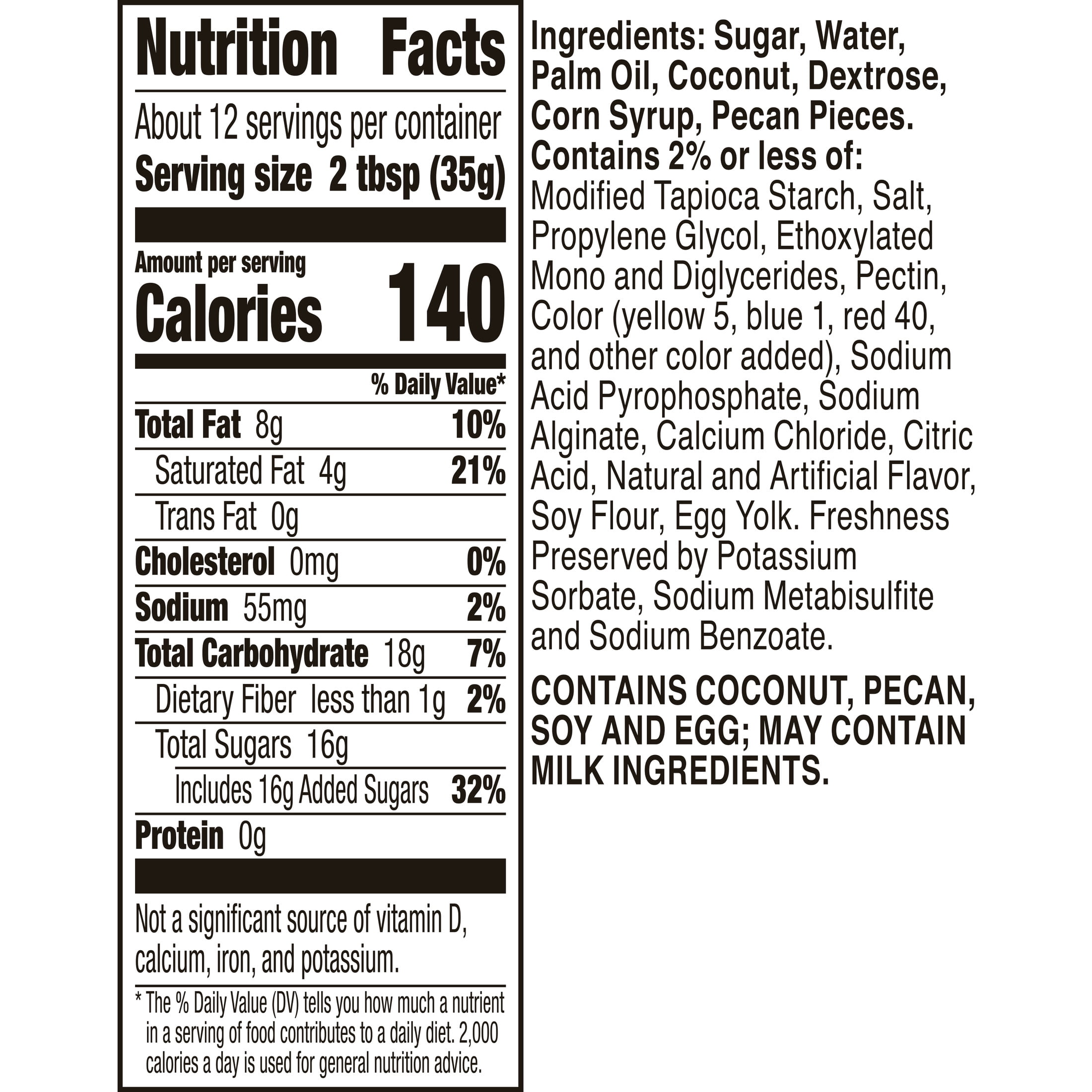 (2 pack) Betty Crocker Rich and Creamy Coconut Pecan Frosting, Gluten Free, 15.5 oz