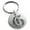 Silver, variant on Stainless Steel Letter G Initial Royal Monogram Engraved Small Medallion Circle Charm Keychain Keyring