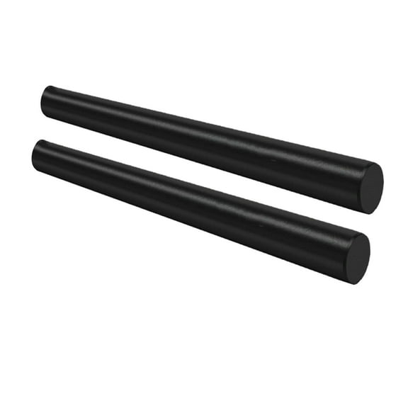 Plastic Rod 1-1/2" Diameter, 12" Length Round Acetal Copolymer Rod, Opaque Black,  2 Pack
