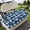 Denim Blue White, variant on Golf Cart Seat Covers for 2 Seater,Blue Beige Microfiber Cart Seat Towel Blanket,Modern Abstract Gradient Vertical Stripes Absorbent Breathable Non Slip Bench Seats Protector for Golf Course 51"x31"