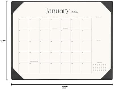 Desk Calendar 2026-2027 with Desk Mat – 22" x 17" Large Desk Pad Calendar Runs from January 2026 to June 2027, Office Supplies Desktop Monthly Calendar for Home & Office