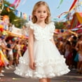thumbnail image 2 of Elegant Girls Party Dress With Puffed Sleeves And Skirt For And Performance Wear Toddler To Kids Formal Attire, 2 of 5