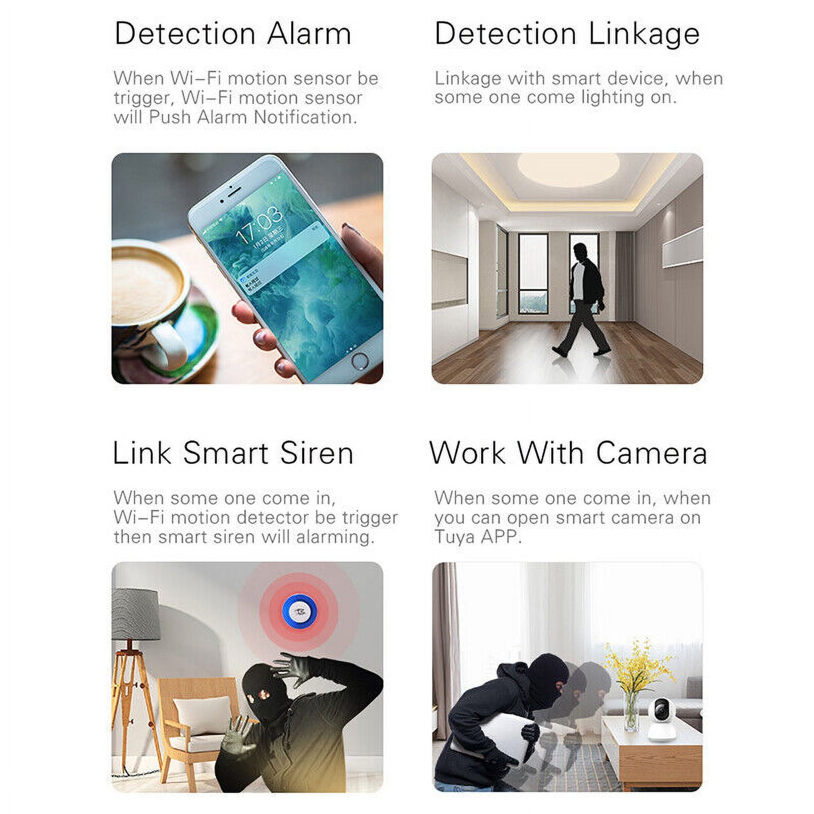 Infrared Detector Motion Sensing, Easy Installation, Requires eWelink Gateway for Zigbee Home Security