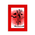 thumbnail image 1 of Japan Japanese Style Red Crane Picture Display Art Red Photo Frame, 1 of 4