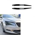 thumbnail image 3 of Bright Black Pattern Eyebrow Headlight Lid for Skoda Superb B8 16-18, 3 of 5