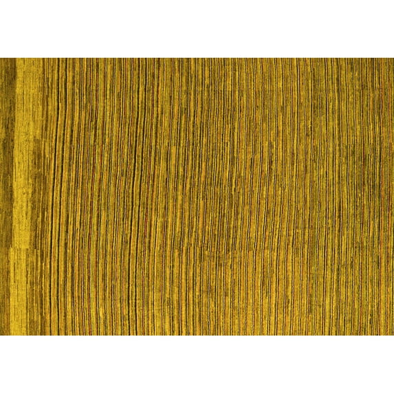 Ahgly Company Indoor Rectangle Abstract Yellow Modern Area Rugs, 7' x 10'
