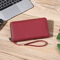 thumbnail image 6 of FashionMio Large Capacity RFID Blocking Wallet by Women's, Zip Clutch, Liquor, 2 Pack, 6 of 7