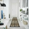 thumbnail image 4 of Yayeee Runner Rug for Bedroom 2'x6' Machine Washable Hallway Non Slip Mat, Black Geometric, 4 of 8
